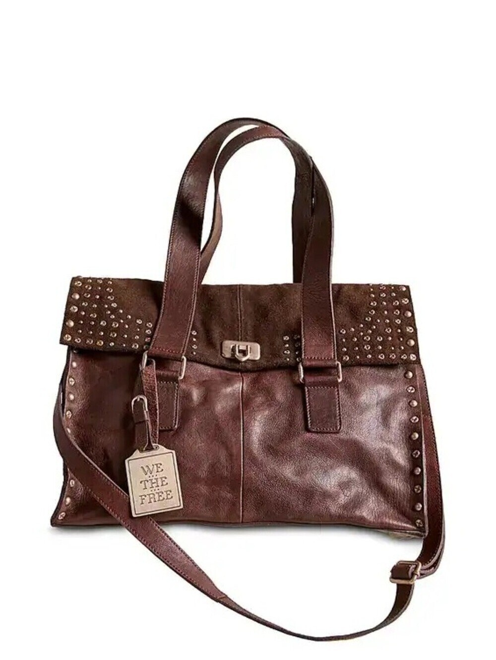 FREE PEOPLE We The Free Shay Stud Tote in Espresso NWT $298 - Picture 3 of 8